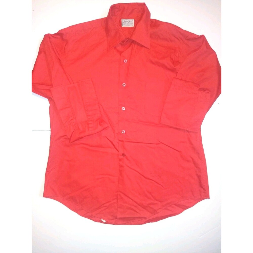 Vintage Hampshire House by Van Heusen/Men's Shirt/French Cuffs/  Red 16/34